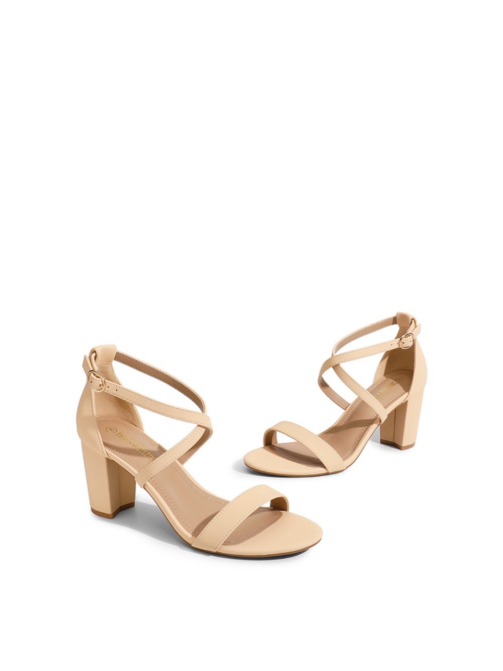 DREAM PAIRS
Criss Cross Chunky Heel Ankle Strap Sandals nude nubuck 7.5